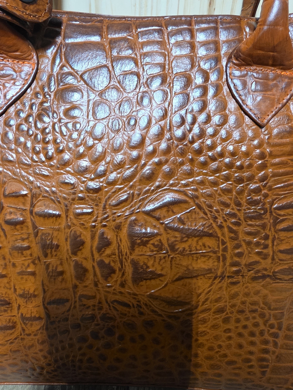 Genuine Ameican Alligator Leather Tote Bag New Unused - Picture 2 of 12